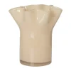 Vaas golf - beige - 22.5x20x19 cm