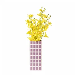 Vaas tegel groot - paars - 20x8x8 cm