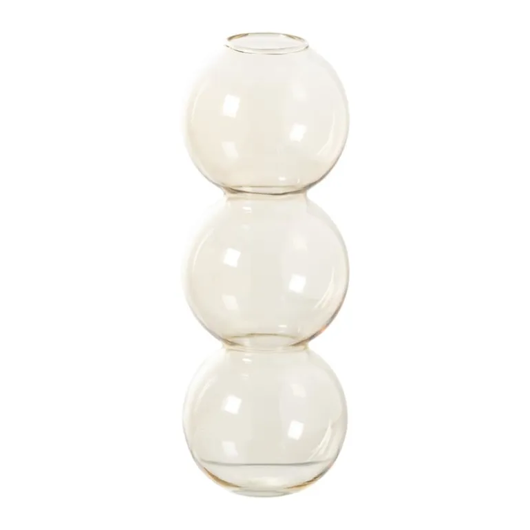 Vaas voor geurstokjes bollen - geel - ø6.5x16.5 cm