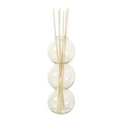 Vaas voor geurstokjes bollen - geel - ø6.5x16.5 cm