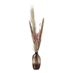 Vaasje lang - 15x7.3x5.8 cm - bruin