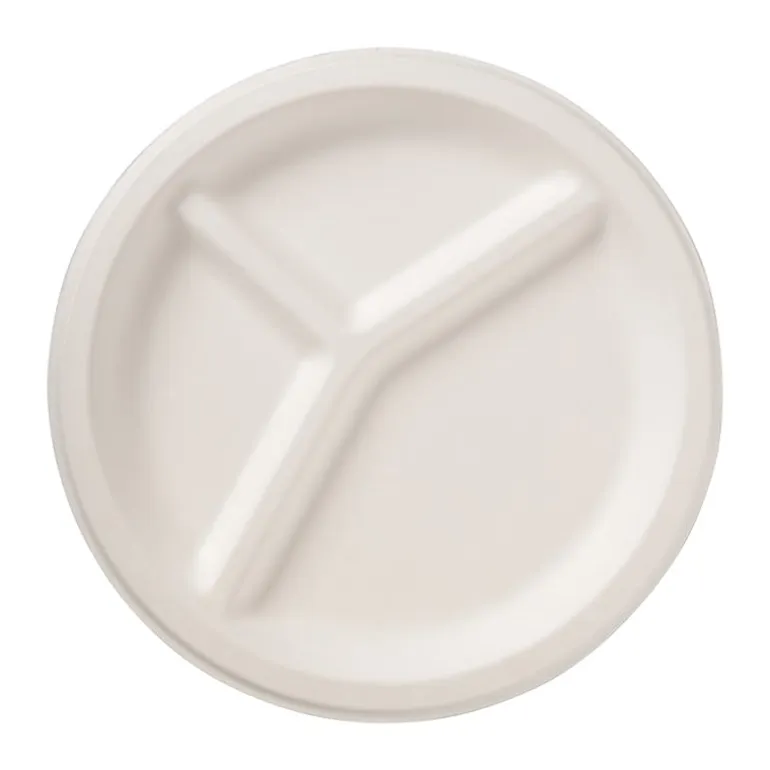 Verdeelborden bagasse - ø22.5 cm - set van 8