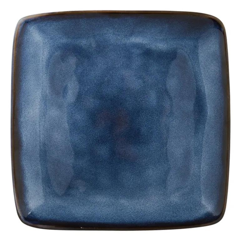 Vierkant bord Toscane - donkerblauw - 20x20 cm
