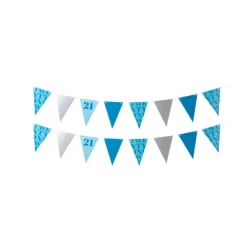 Vlaggenlijn 21 jaar - blauw - 10 meter