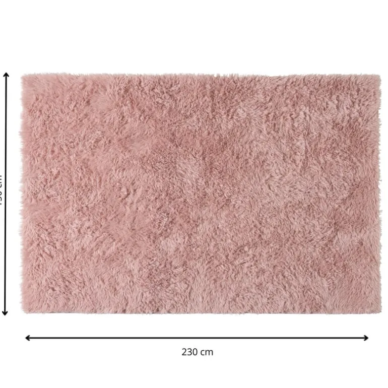 Vloerkleed fluffy - roze - 150x230 cm