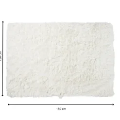 Vloerkleed fluffy - wit - 120x180 cm