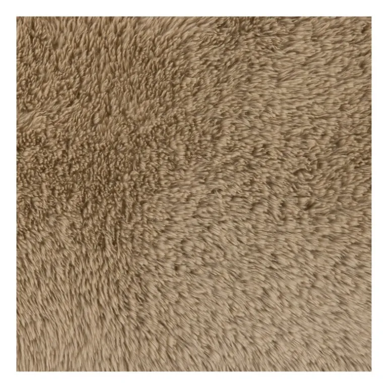 Vloerkleed fluffy rond - bruin - ø120 cm