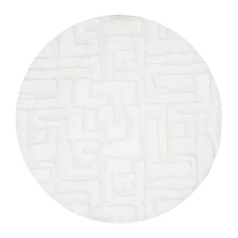 Vloerkleed native - wit - ø120 cm
