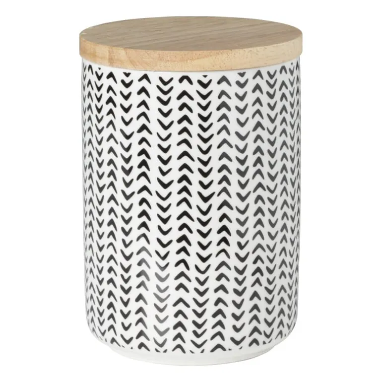 Voorraadpot Kasitoo - zwart/wit - 600 ml