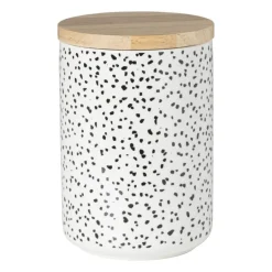 Voorraadpot Kasitoo stip - zwart/wit - 600 ml