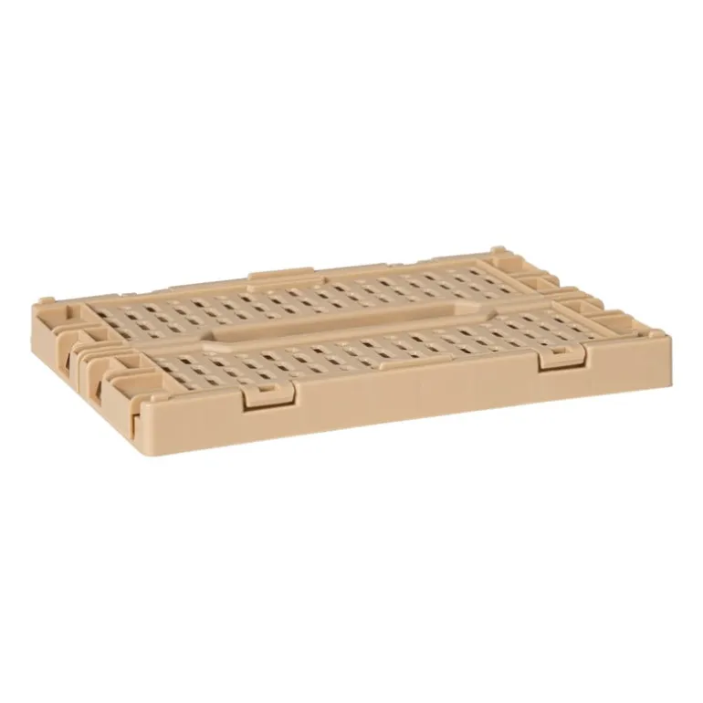 Vouwkrat klein - beige - 6x15x10 cm