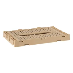 Vouwkrat middel - beige - 10.5x27x17 cm