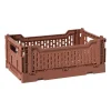 Vouwkrat middel - bruin - 10.5x27x17 cm