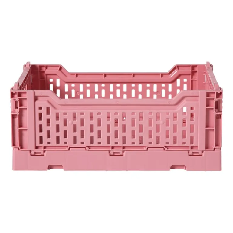 Vouwkrat middel - roze - 10.5x27x17 cm
