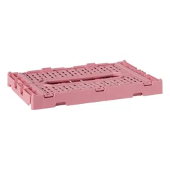 Vouwkrat middel - roze - 10.5x27x17 cm