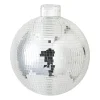 Wandhanger disco kerstbal - zilverkleurig - ø31.5 cm