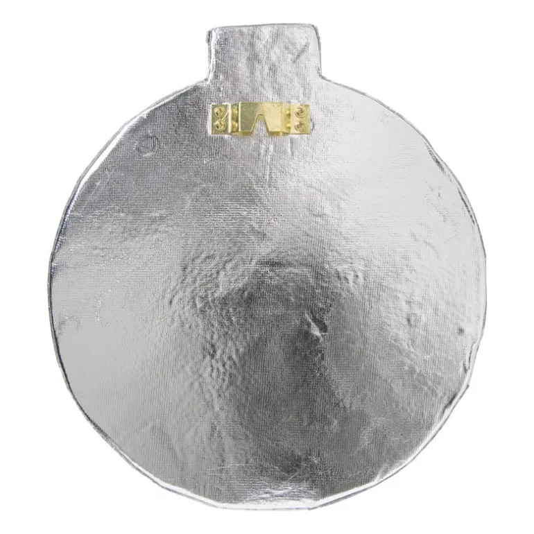 Wandhanger disco kerstbal - zilverkleurig - ø31.5 cm