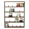 Wandkast voor 23 mokken - bruin - 63.5x48x9 cm