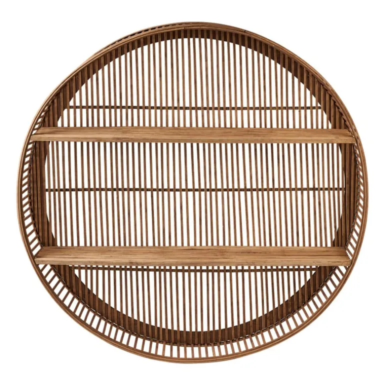Wandkastje bamboe rond - ø75x12.5 cm