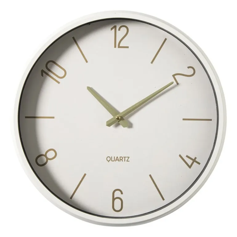 Wandklok - beige - ø37 cm