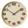 Wandklok houten rand - bruin - ø41 cm