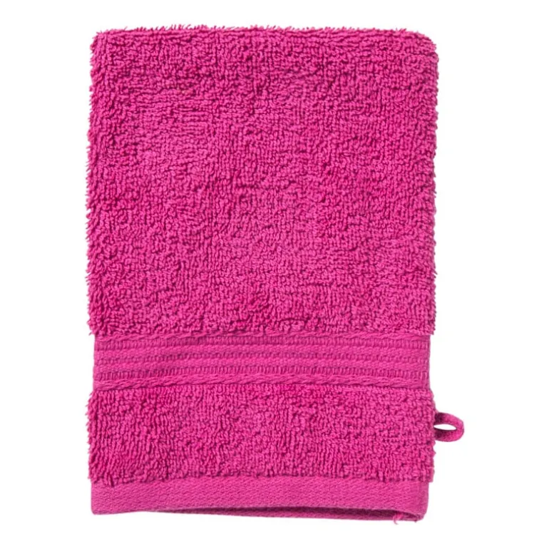 Washandje - roze - 16x21 cm