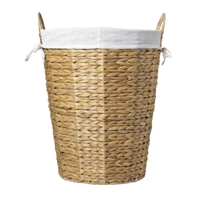 Wasmand Saar 50 liter - bruin/wit - ø42x50 cm
