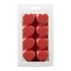 Wax hartjes set van 8 - diverse varianten