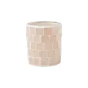 Waxinelichthouder Mozaïek - beige - ø7.3x8.5 cm