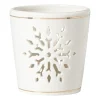 Waxinelichthouder sneeuwvlok - diverse varianten - ø7.2x7.5 cm