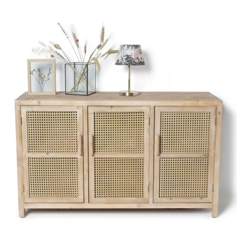 Webbing dressoir Bandung - naturel - 72x120x40 cm
