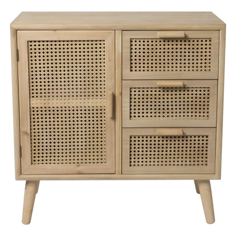 Webbing Java kast met 1 deur en 3 laden - 75x74.5x35 cm