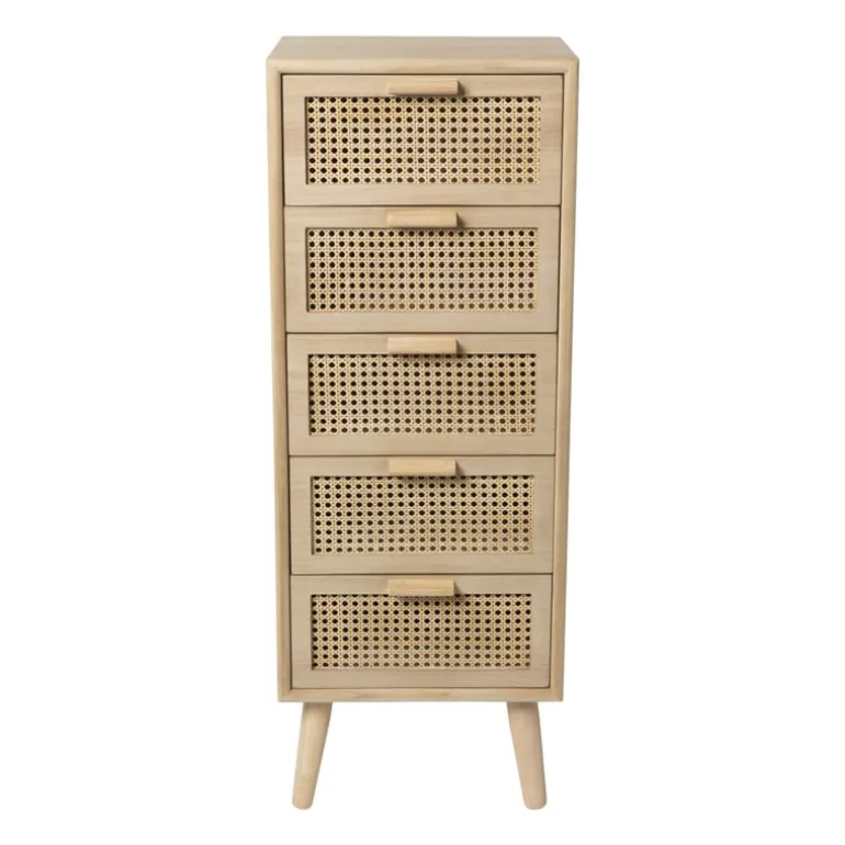 Webbing Java kast met 5 laden - 107x40x31 cm
