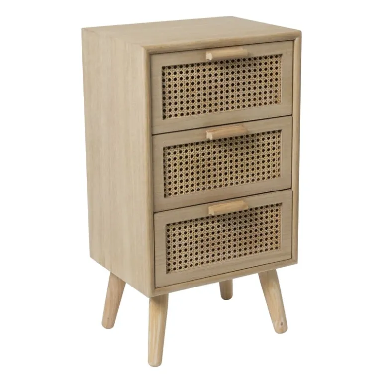 Webbing Java kast met 3 laden - 73x40x31 cm