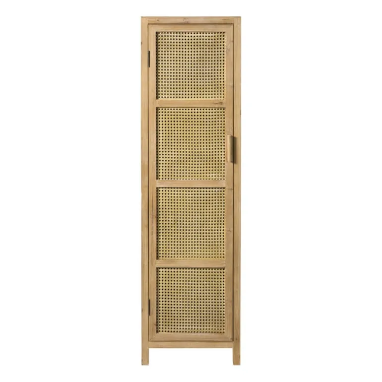 Webbing kast smal Bandung - naturel - 160.5x45x40.5 cm