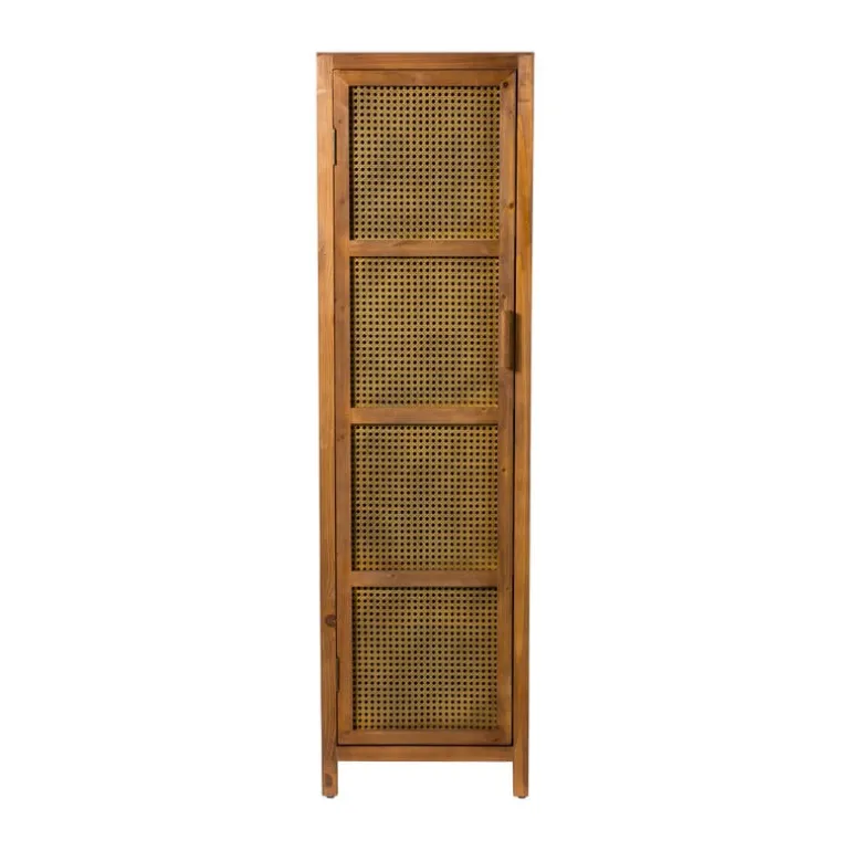 Webbing kast smal Bandung - bruin - 160.5x45x40.5 cm