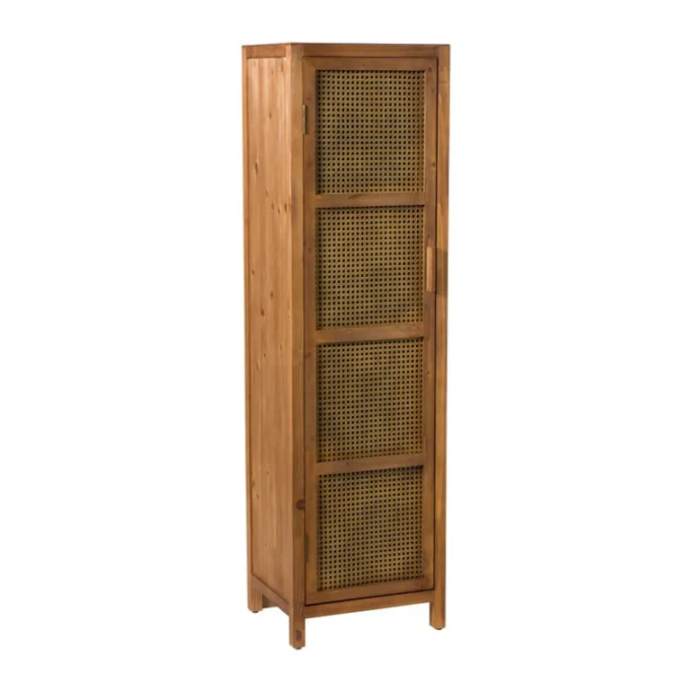Webbing kast smal Bandung - bruin - 160.5x45x40.5 cm