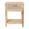 Webbing nachtkastje Bandung - naturel - 48x36x60.5 cm