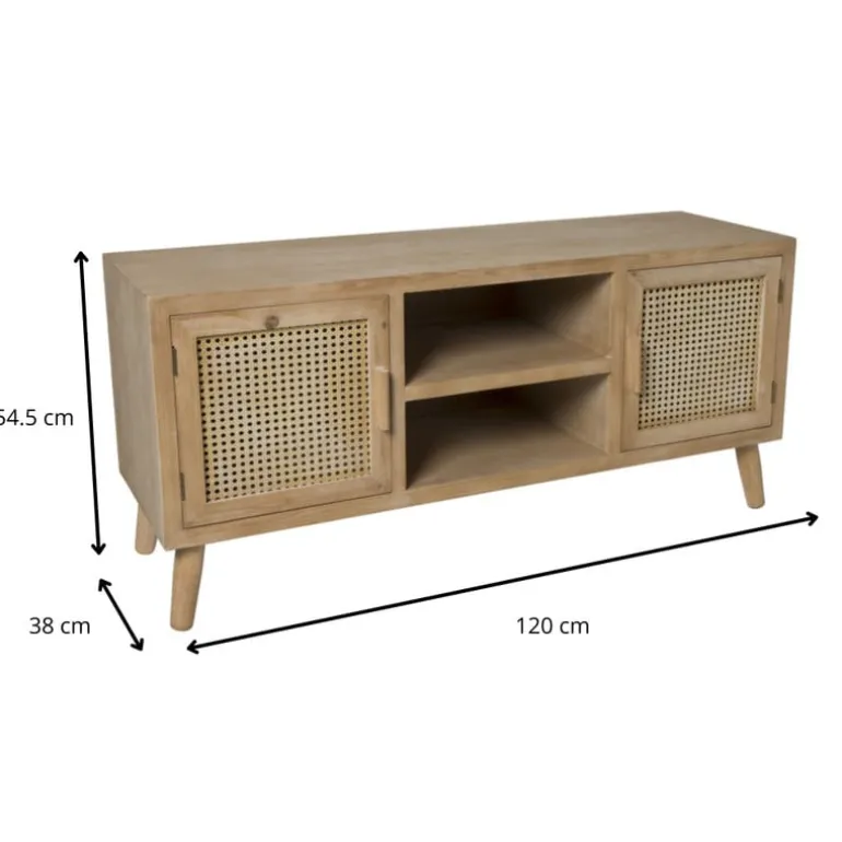 Webbing tv meubel Bandung - naturel - 54.5x120x38 cm