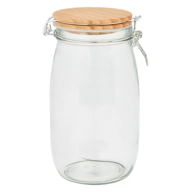 Weckpot met houten deksel - 1.5 liter