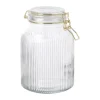 Weckpot ribbel met gouden deksel - 1.7 liter
