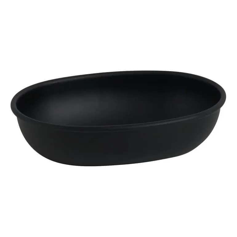 Zeepbakje metaal - zwart - 14 cm