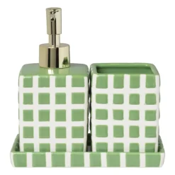 Zeeppompje blokjes - groen/wit - 15.8x7x7 cm