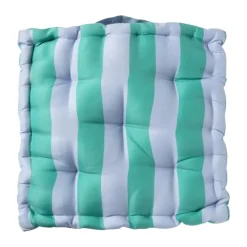 Zitkussen groen/blauw - 40x40x8 cm