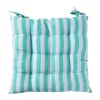 Zitkussen streep - groen/blauw - 40x40 cm
