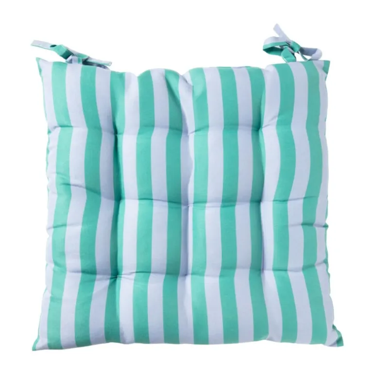 Zitkussen streep - groen/blauw - 40x40 cm